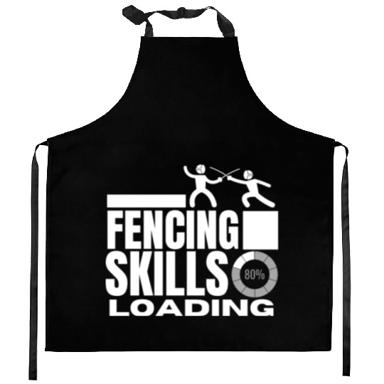 Fencing Skills Loading Funny Fencer Kitchen Aprons