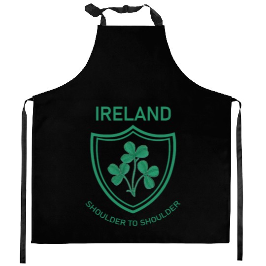 Irish Rugby Crest - Ireland Shoulder to Shoulder Kitchen Aprons