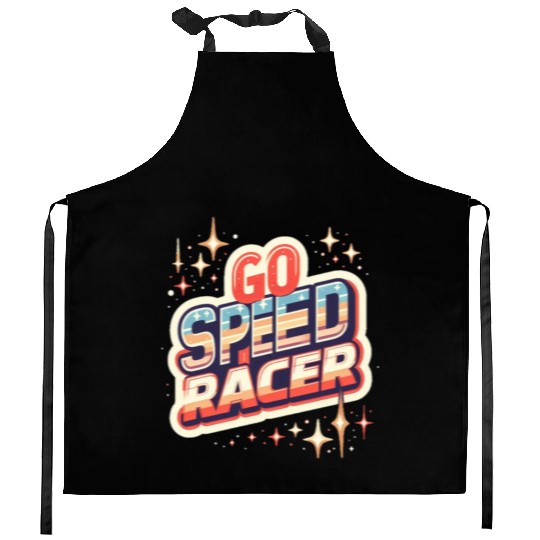 Go speed racer Kitchen Aprons