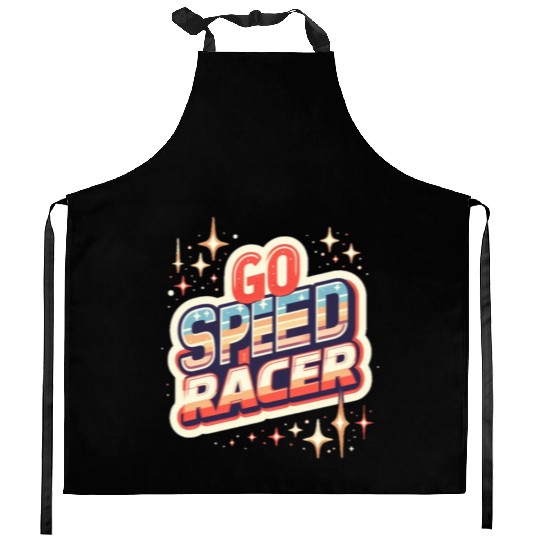 Go speed racer Kitchen Aprons