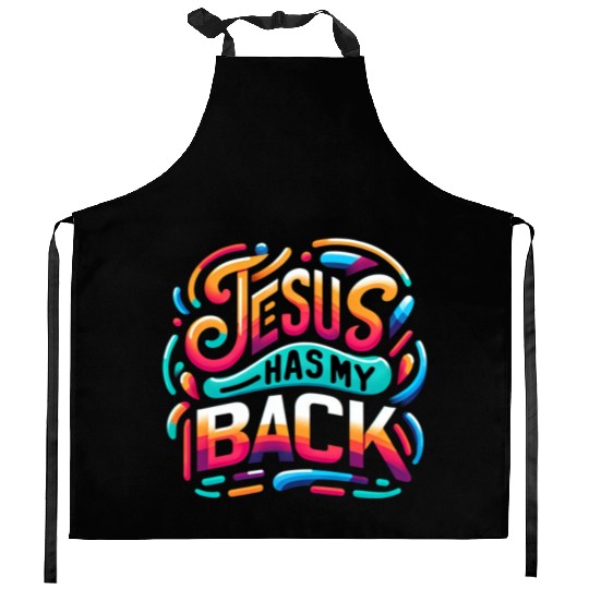Jesus Has My Back 24 Kitchen Aprons