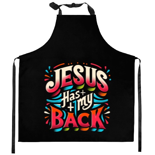 Jesus Has My Back 22 Kitchen Aprons