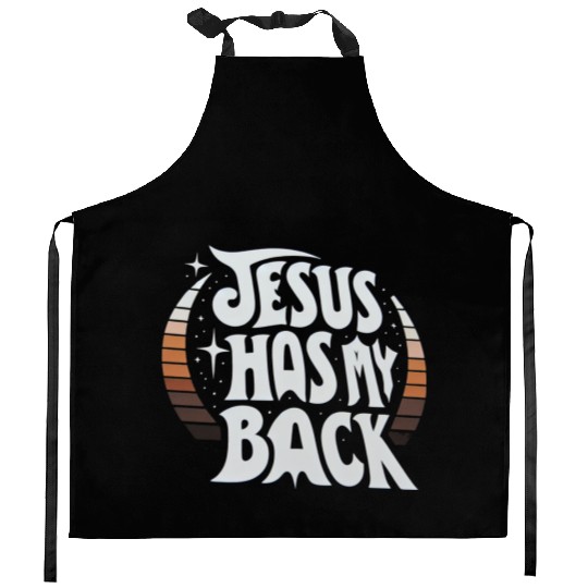 Jesus Has My Back 23 Kitchen Aprons