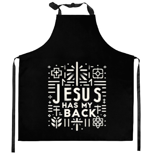 Jesus Has My Back 30 Kitchen Aprons