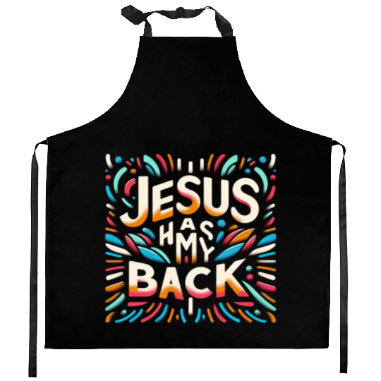 Jesus Has My Back 29 Kitchen Aprons