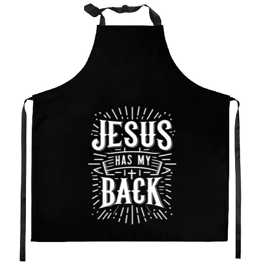 Jesus Has My Back 31 Kitchen Aprons