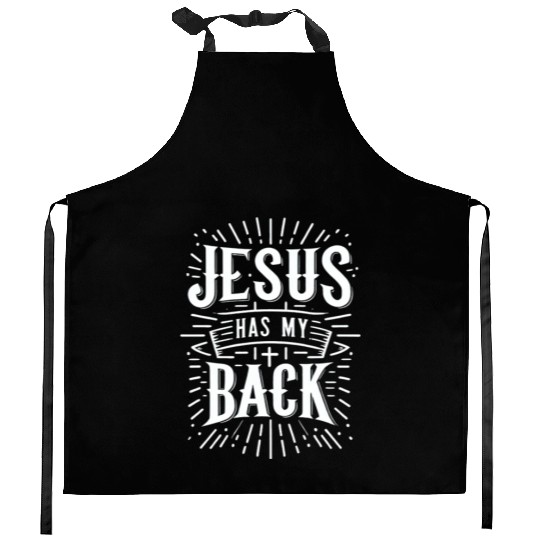Jesus Has My Back 31 Kitchen Aprons