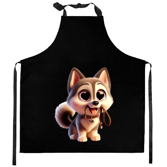 Charming Puppy Love Kitchen Aprons