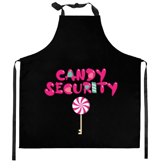 Candy Security Mom Dad Matching Birthday Costume Kitchen Aprons
