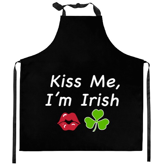St Patricks Kiss Me I'm Irish Trendy Baby Kitchen Aprons, Y2k