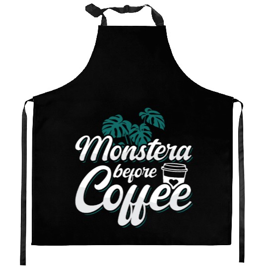 Monster Lover Monstera Before Garden Coffee Lover Kitchen Aprons
