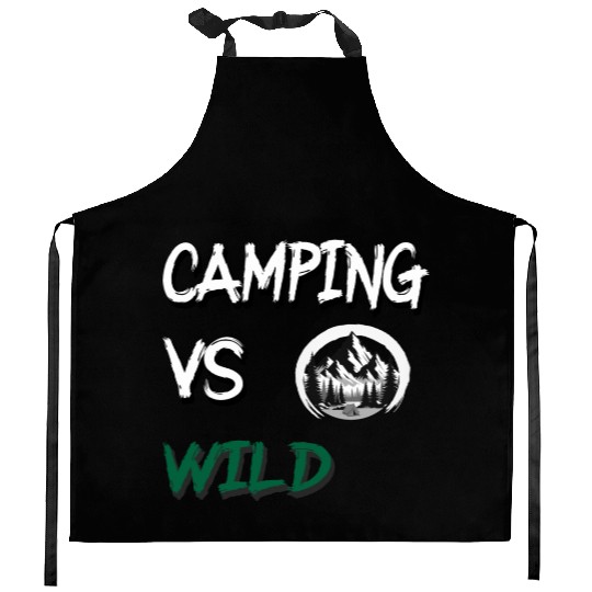 Camping vs Wild Kitchen Aprons