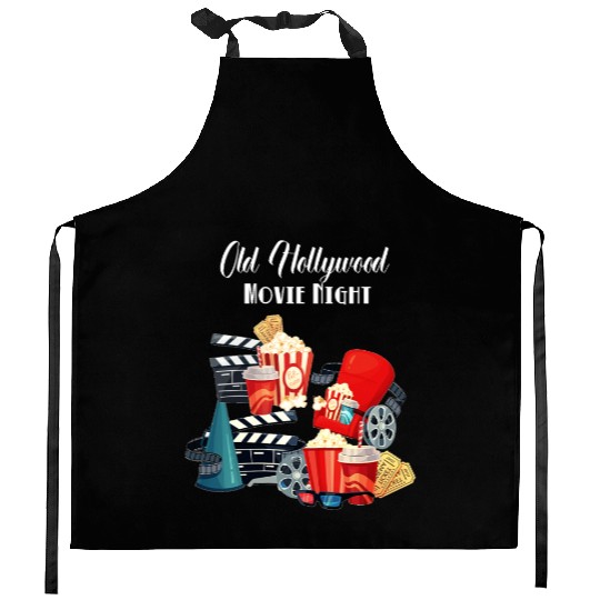 Popcorn Vintage Movie Night Kitchen Aprons