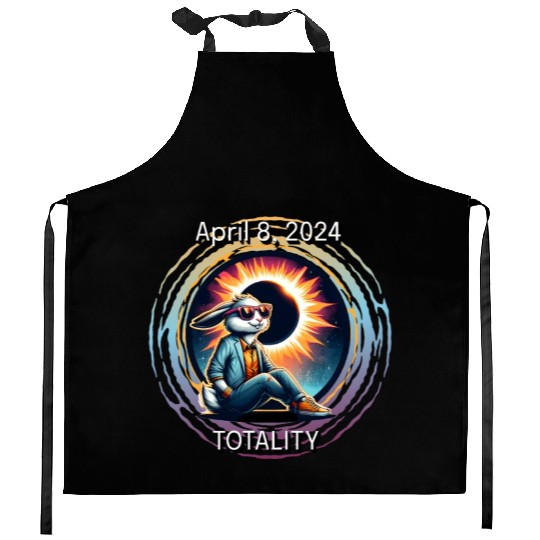 Cool Rabbit Solar April 8, 2024 Eclipse Totality Kitchen Aprons