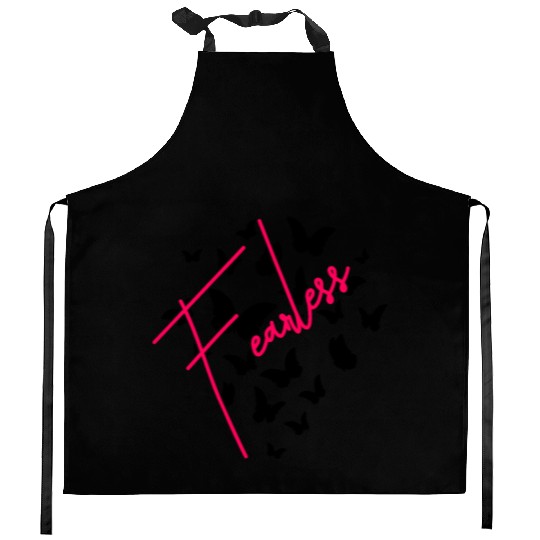 Humor Fearless Butterflies funny Kitchen Aprons