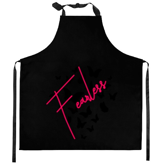 Humor Fearless Butterflies funny Kitchen Aprons