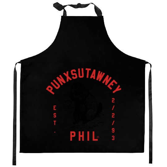 Punxsutawney Phil Groundhog Day Kitchen Aprons