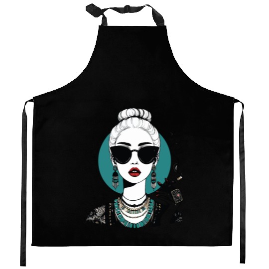 Iris Apfel | Flamboyant Fashion Icon Kitchen Aprons