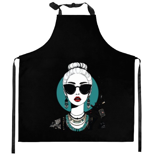 Iris Apfel | Flamboyant Fashion Icon Kitchen Aprons