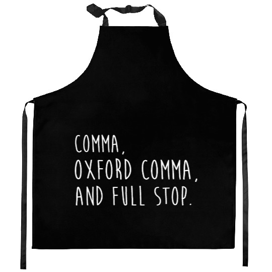 Comm Oxford comma For grammar students & teachers Kitchen Aprons
