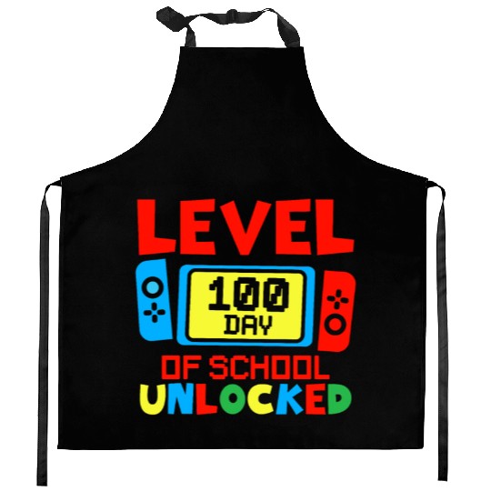 Game Controller Level 100 Days Of School Unlocked Kitchen Aprons
