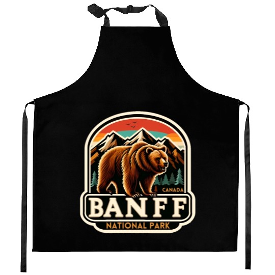 Banff National Park, Alberta Canada grizzly bears Kitchen Aprons