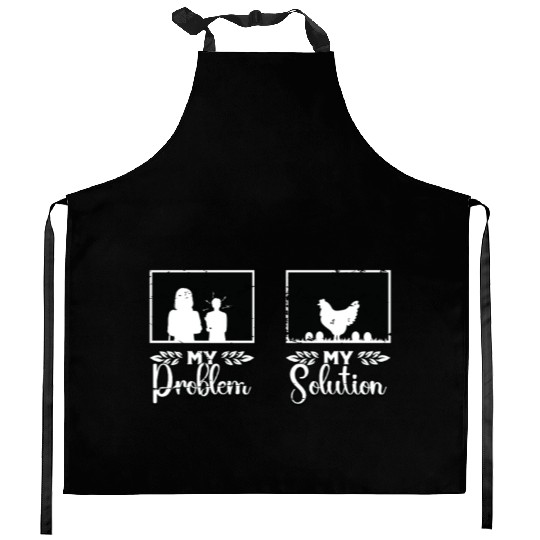 Poultry Farmer My Problem My Pictogram Mom Dad Kitchen Aprons