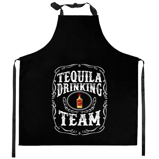 Tequila Drinking Team Distilled Alcoholic Beverage Kitchen Aprons