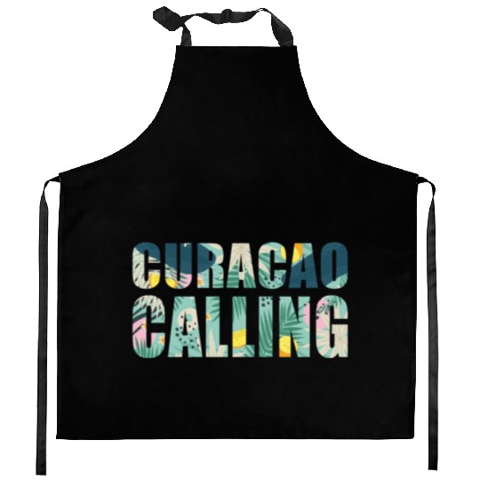 Curacao Calling Tropical Vibes Kitchen Aprons
