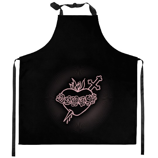Immaculate Heart Jesus Mary Catholic Design Kitchen Aprons