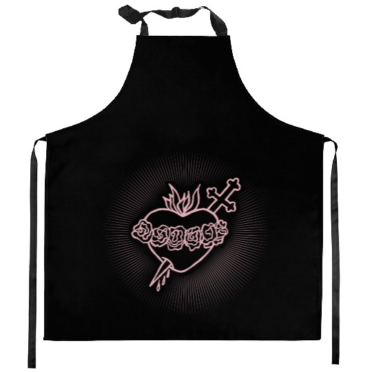 Immaculate Heart Jesus Mary Catholic Design Kitchen Aprons