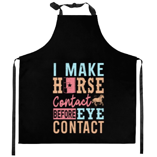 Funny Barrel Racing Kitchen Aprons