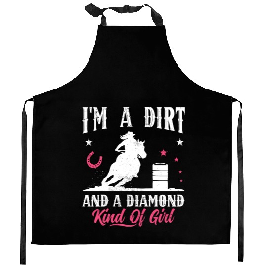 Horse Barrel Racing Girl Barrel Racer Kitchen Aprons