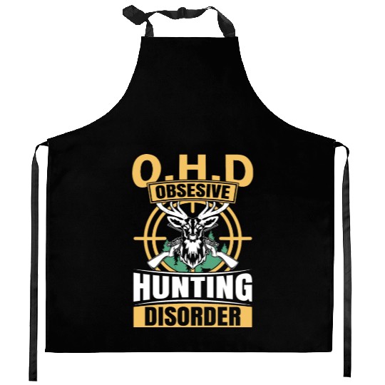 OHD Hunting Disorder Retro Deer Hunting Kitchen Aprons
