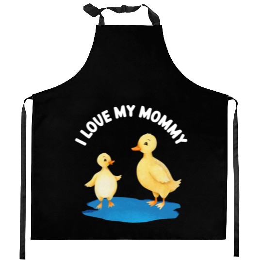 Duck And Duckling Mother's Day For Kids And Adults Kitchen Aprons