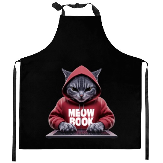 Meow Book Magic Kitchen Aprons