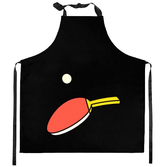 Ping Pong - Paddle & Ball Kitchen Aprons