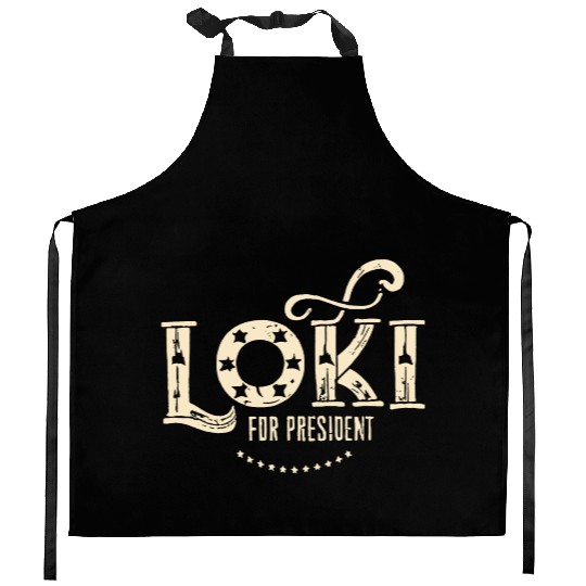 Loki For President Funny History Kitchen Aprons