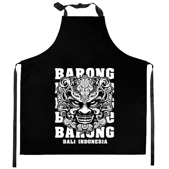 Bali Indonesia Travel Balinese Barong Mask Kitchen Aprons