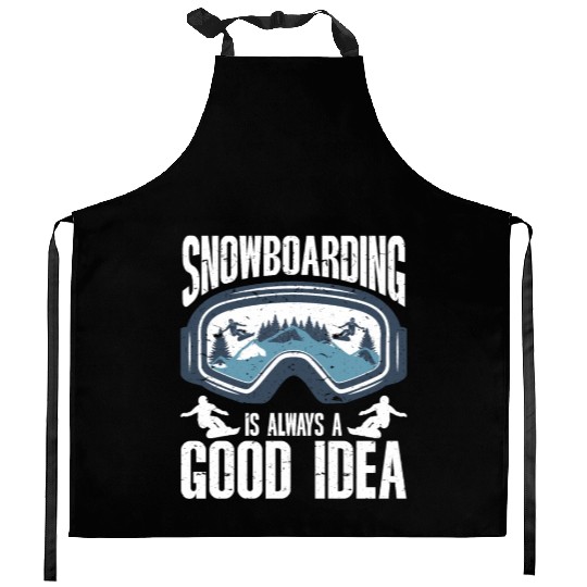 Snowboarding Art Men Snowboard Cool Snowboarder Kitchen Aprons