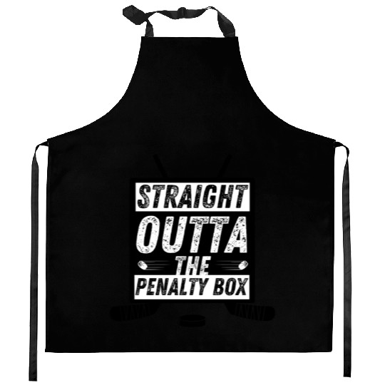 Ice Hockey Player Straight Outta The Penalty Box Kitchen Aprons