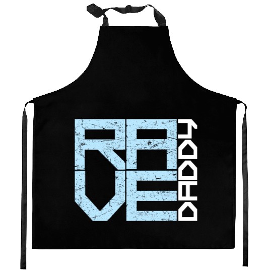 Rave Daddy EDM Techno Music Raver Party Festival Kitchen Aprons