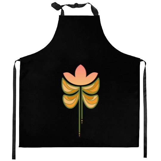Spring butterfly flower Kitchen Aprons