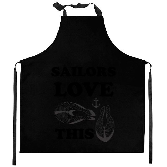 sailors love eating tuna seafarers club ompetition Kitchen Aprons