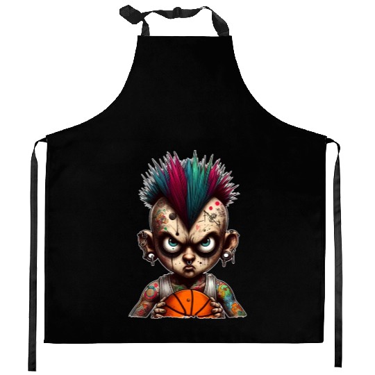 Punk Basketball Kitchen Aprons