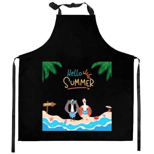 beach lobster Kitchen Aprons