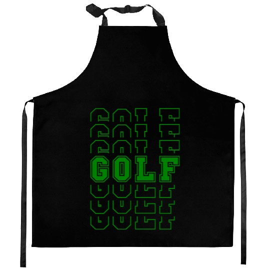 Golf Sport Multi Word Style Kitchen Aprons