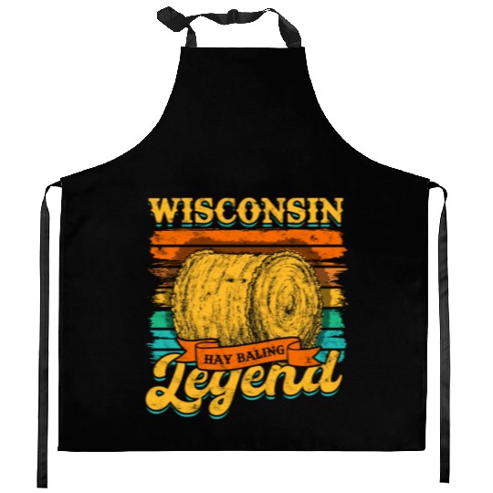 Hay Bale Farming Wisconsin Hay Baling Legend Kitchen Aprons