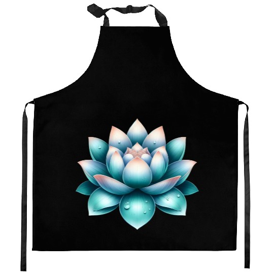 Serene Lotus Kitchen Aprons