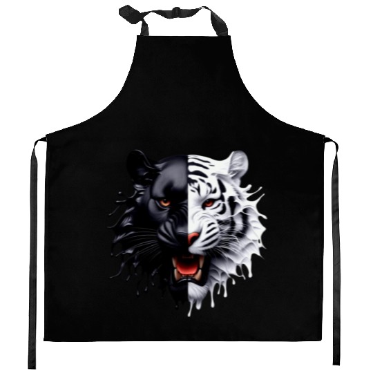 3D realistic black panther & Leopart Design Kitchen Aprons